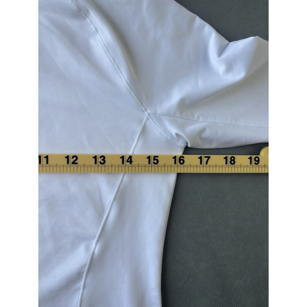 Nike Womens Large White Dri fit Running Cowl Neck Outdoor Thumb Holes - Picture 2 of 7
